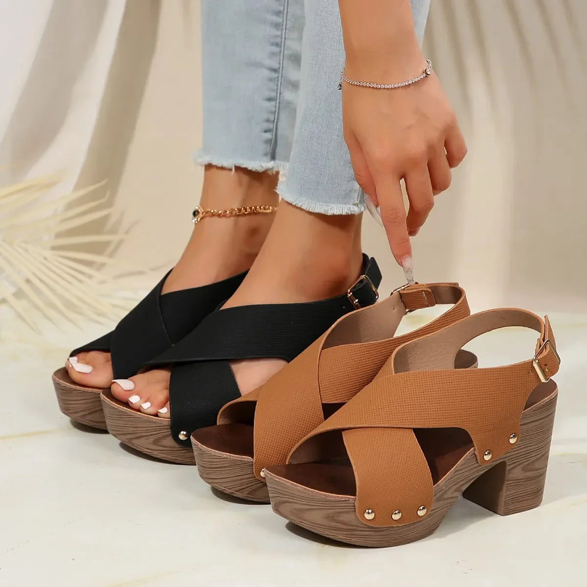Violette | Sandales Tressées